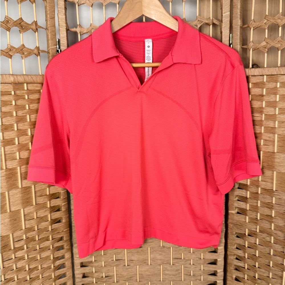 Lululemon Swiftly Tech Relaxed Fit Polo Size 6 Lip Gloss